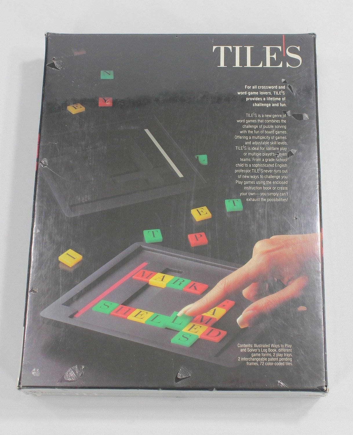 Vintage Tiles Board Game 1990 Retro Throwback Crossword Family Game