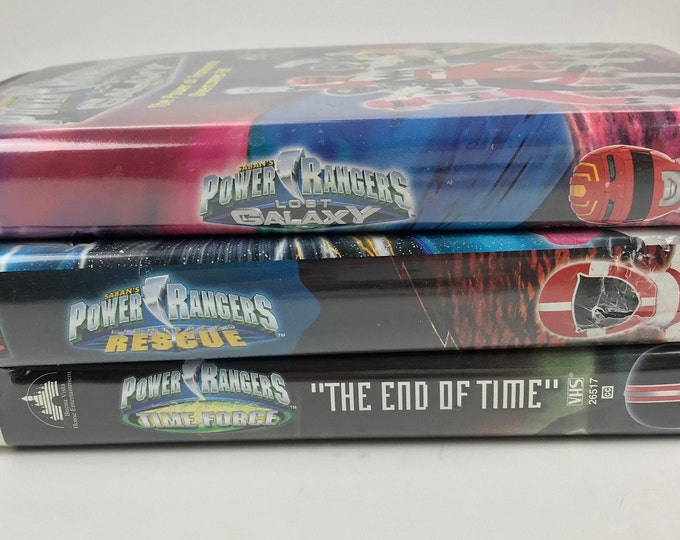 Mighty Morphin Power Rangers VHS Tapes Lot 3 Lost Galaxy Time Etsy