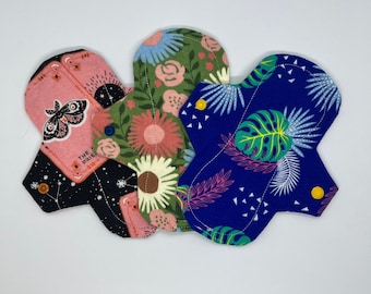 Cotton eco-friendly reusable panty liners, reusable menstrual pads for spotting and discharge