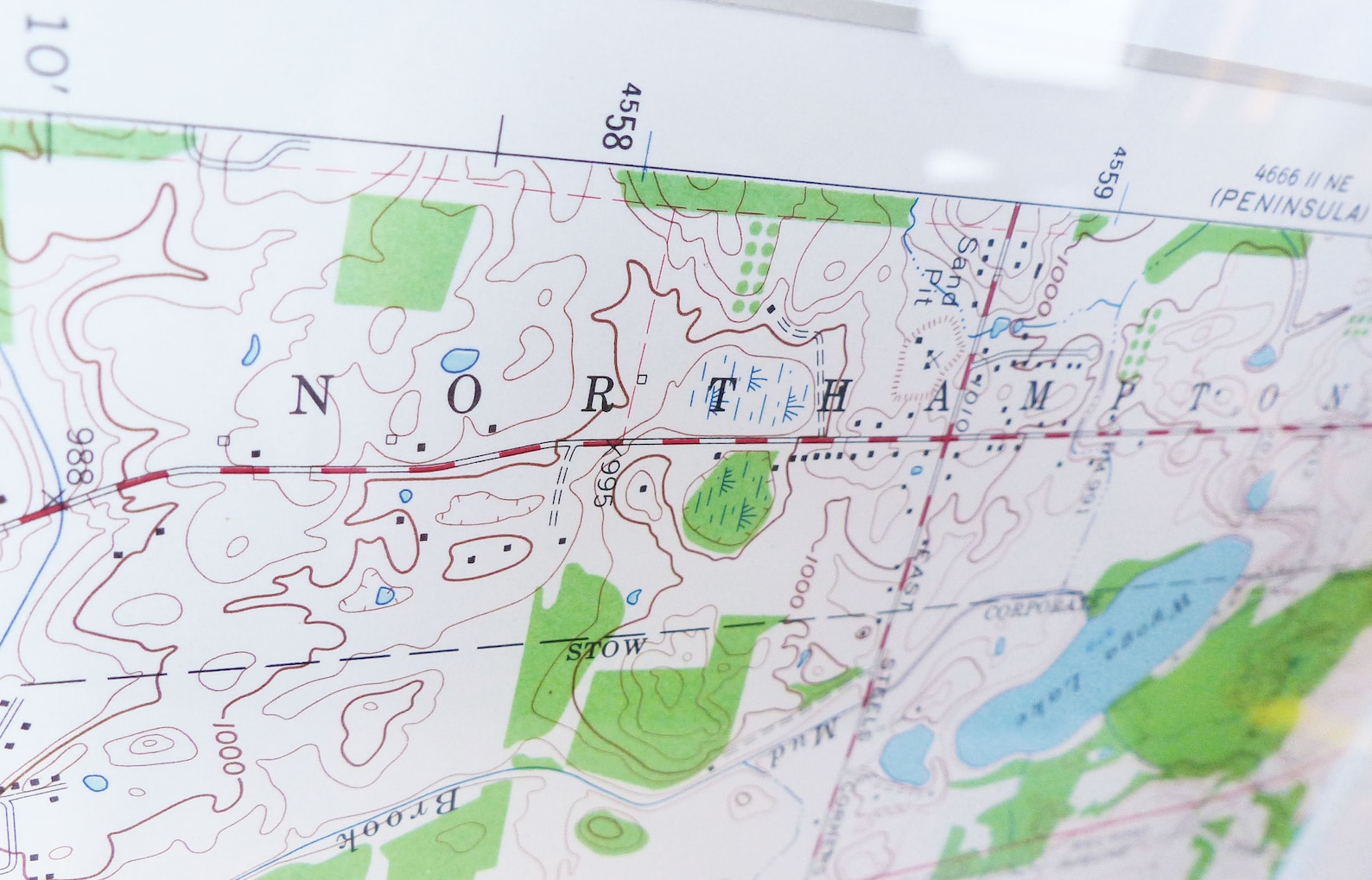 NORTHAMPTON OH Vintage Map Showing the Topography of Etsy
