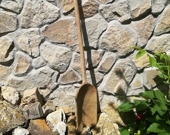Large DOUGH PADDLE Spade, Baking Flour Spoon Primitive ANTIQUE Vintage Bread Making Kitchen Tool, Hand Carved Rustic Decor, Farmhouse Shabby