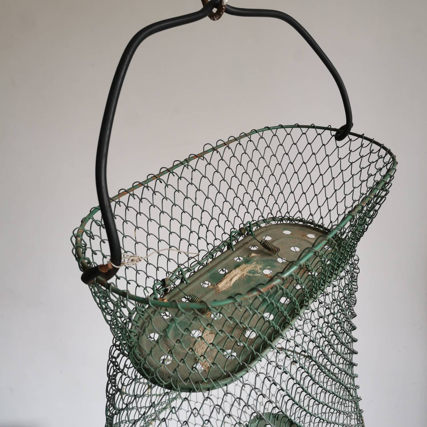 VINTAGE Woven Wire Fish Fruit Net Bag, Fisher Basket Metal Weave Kitchen  Decor OLD Retro Harvesting, Storing, Cook, Food, Storage Chain Link 