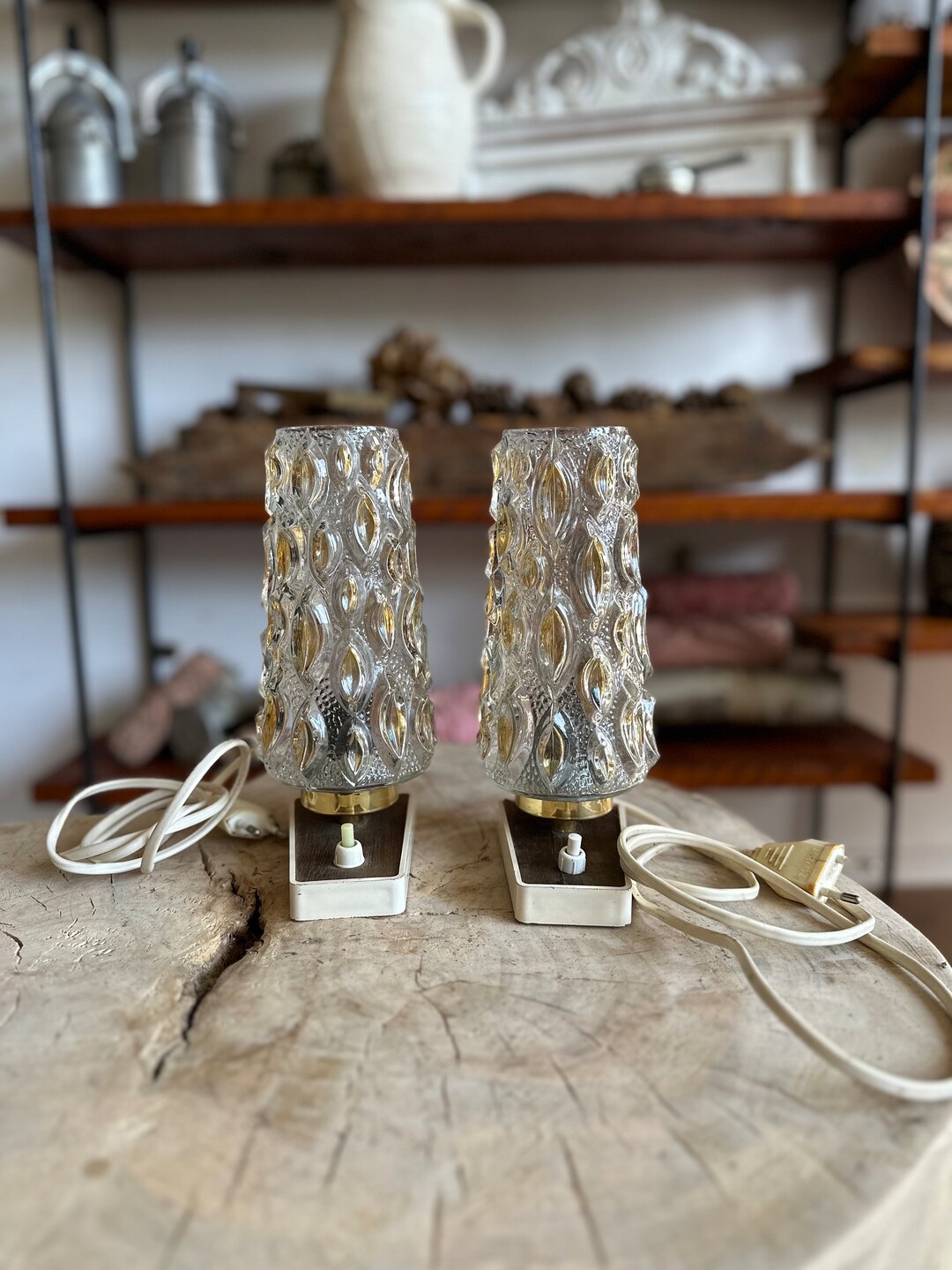 Vintage Midcentury Bauhaus Style Bedside Lamps Set of 2 Hungarian — free download