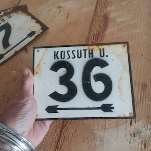 House Number Badge Door Fitting, Sign Number 36 Thirty Six, Vintage ...