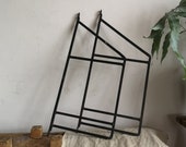 Vintage 1950s Central European Mid-Century Modern Cast Iron String Shelf Brackets Strong, Robust, Stylish for Customized Shelving Delight