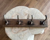 4 Rustic antique COATHOOK Beautiful Hard Wood Mount baroque Classic shaped. Unique, Eye catching, Hats, Scarfs Hallway Decor French vintage