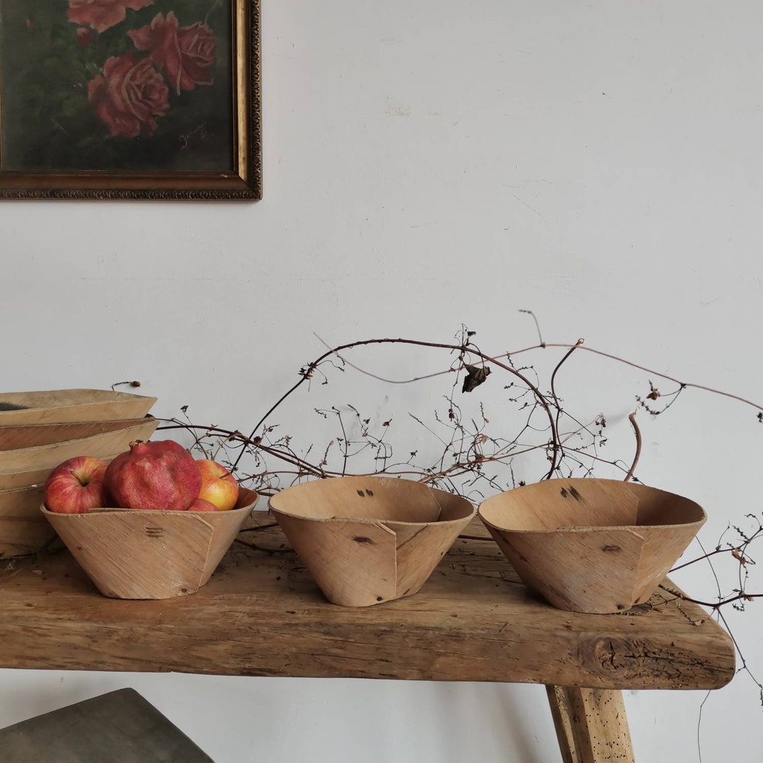 Set of 3 Antique Vintage Handmade Rustic Wooden Etsy