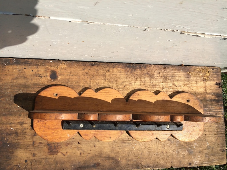 Hand Carved Wooden KEY Holder Organiser Solid Wood Elegant Etsy