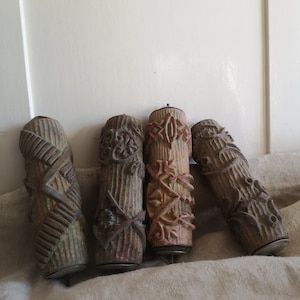 Sblocca la creatività Set di 4 deliziosi stencil vintage per rulli di vernice grandi anni '30 ideali per pareti, biglietti, artigianato, dolci, argilla, decorazioni