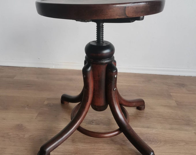 Original Thonet Piano Stool Quality Bentwood Hand Made Seat Thonet