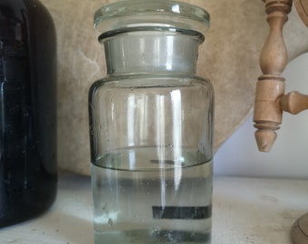 APOTHECARY Glass Clear BOTTLE- Instant Collection HERBAL Medicine, Chemical Pharmaceutical Laboratory vase storage