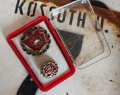 Old Communist Badge from Hungary MEDAL Red Star Achievement Hungarian Socialist BRIGADES Magyar SZOCIALISTA memorabilia military group