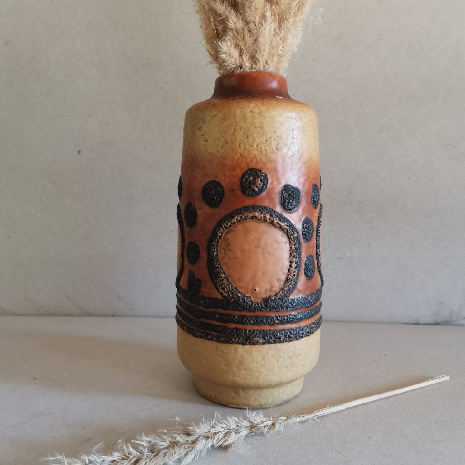 Vintage Hand Carved Pretty Lava Vase Flowers Rustic Decor Gift Small Bouquet Display Ornamental