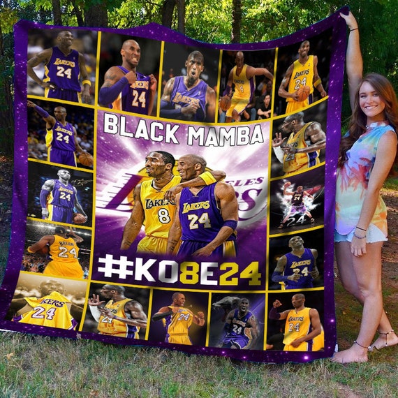 Kobe Bryant Black Mamba Blanket Basketball Player Blankets Etsy
