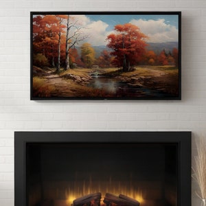Fall Landscape TV Art, Halloween TV Art, Samsung TV Art, Autumn in the Country, Digital Download, Frame tv Art,  Fall Art Frame tv