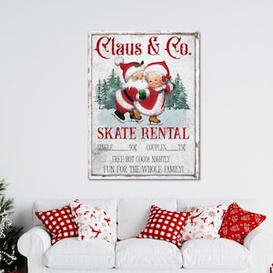 Cute Christmas Decor Santa Claus & Co Skate Rental Vintage - Etsy