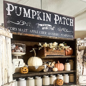 Fall Decor, Pumpkin Patch Sign, Canvas Sign, Thanksgiving Decor, Horizontal Fall Signs, Fall Decorations, Pumpkin Decor, Large Canvas Signs