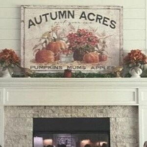 autumn acres canvas sign