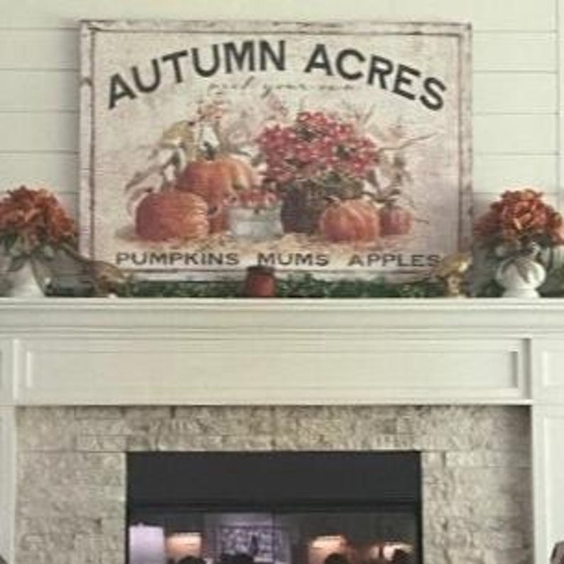 autumn acres canvas sign