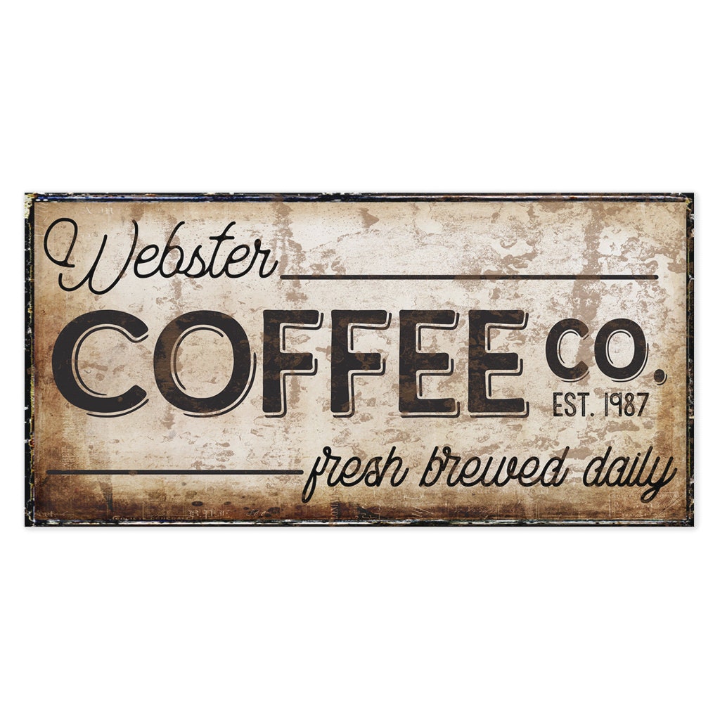 Personalized Coffee Company Sign Modern Farmhouse Decor | Etsy