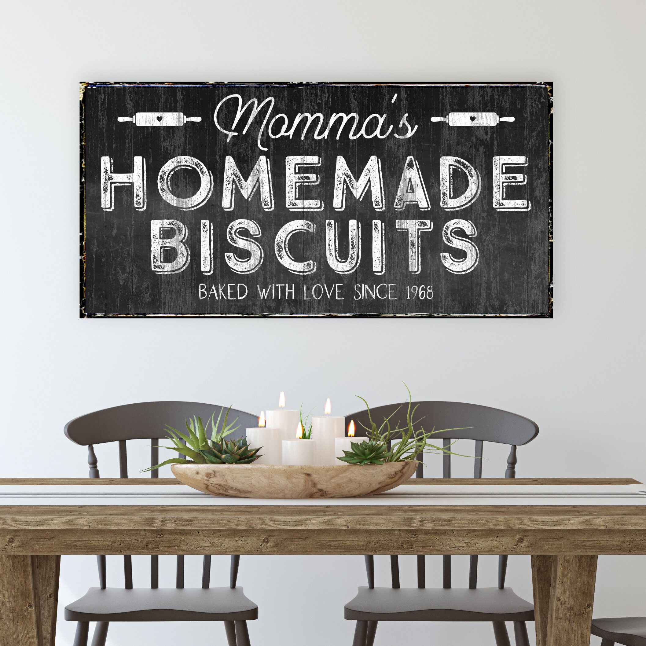 Momma's Homemade Biscuits Sign Custom Modern Farmhouse Etsy