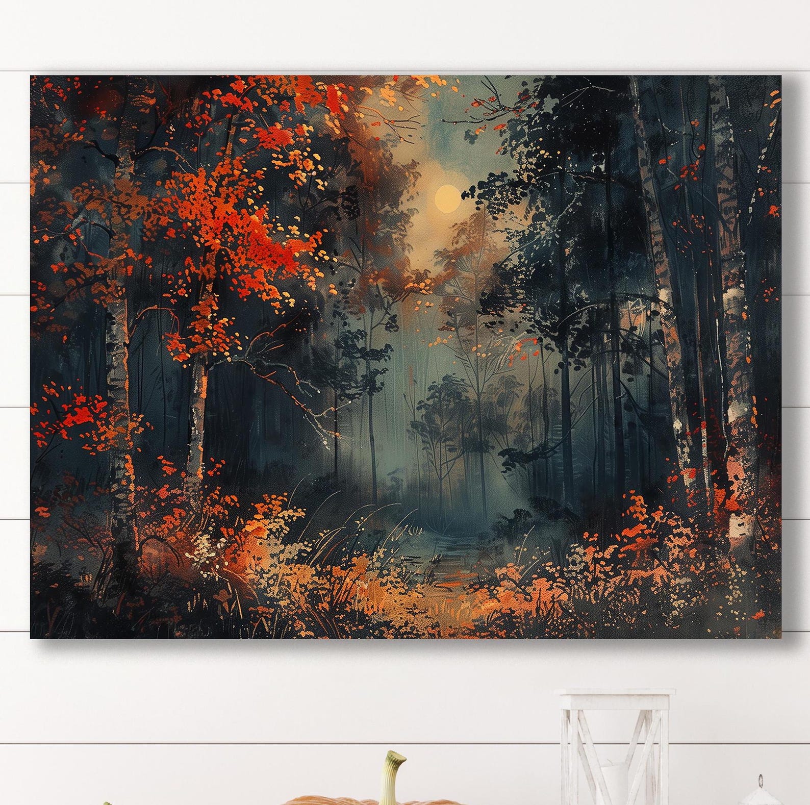 Autumn Forest Canvas Wall Art: Moody Fall Landscape Print - Etsy