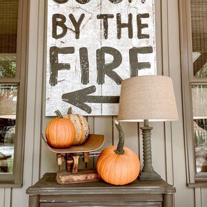 Rustic Fall Decor, Go Sit By The Fire Canvas Art image 9
