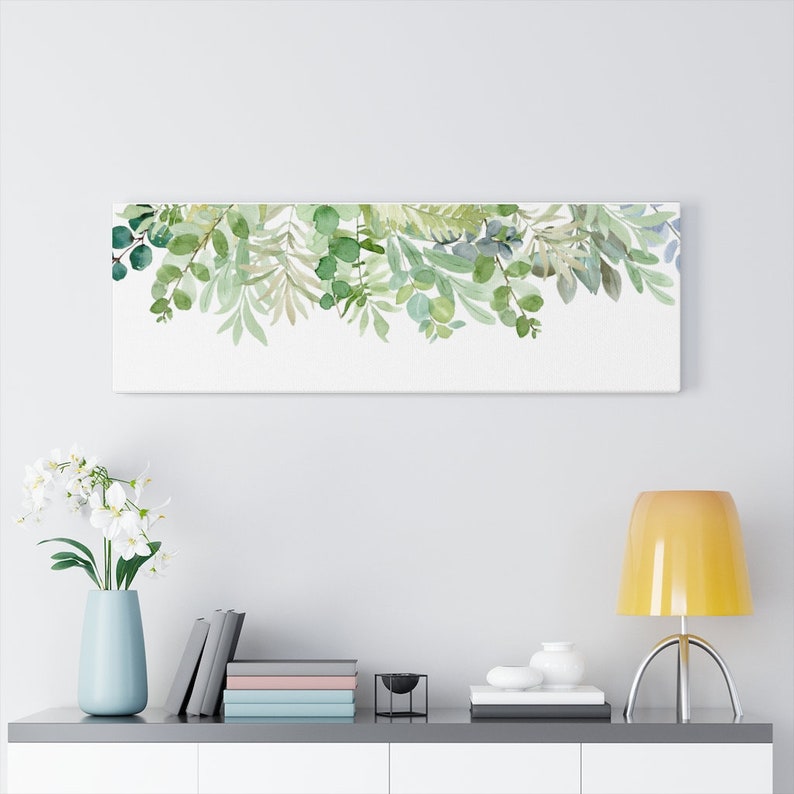Eucalyptus Eucalyptus Wall Art Modern Eucalyptus Canvas Etsy