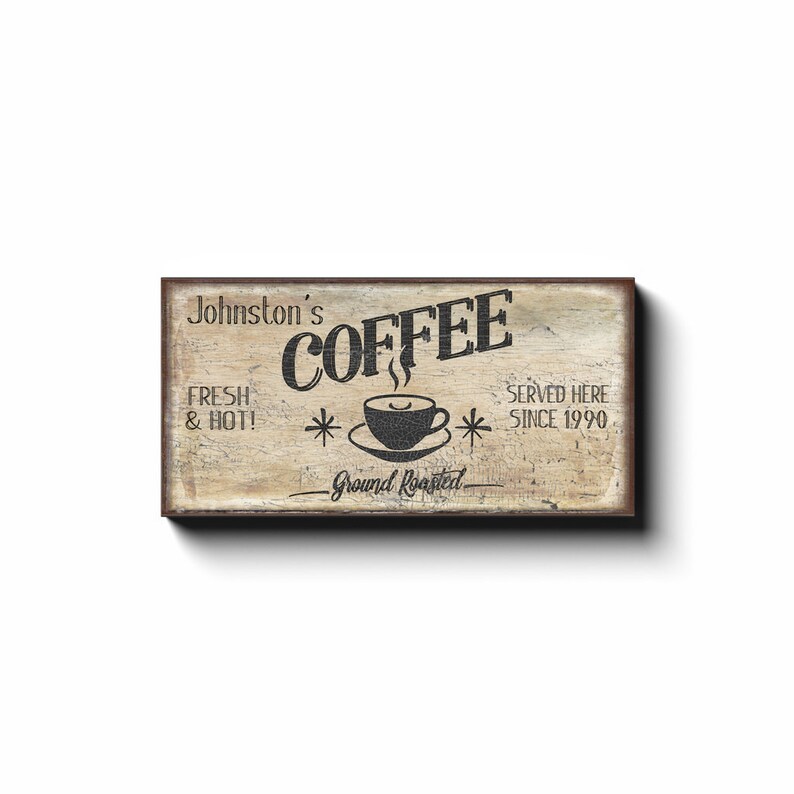 Custom Coffee Sign Modern Farmhouse Decor Coffee Bar Decor Etsy