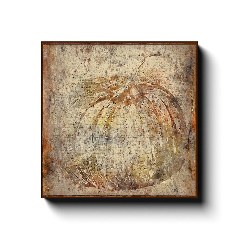 Vintage Pumpkin Sign, Vintage Fall Decor, Pumpkin Wall Art, Vintage Inspired, Large Canvas Wall Art, Autumn Decorations image 7