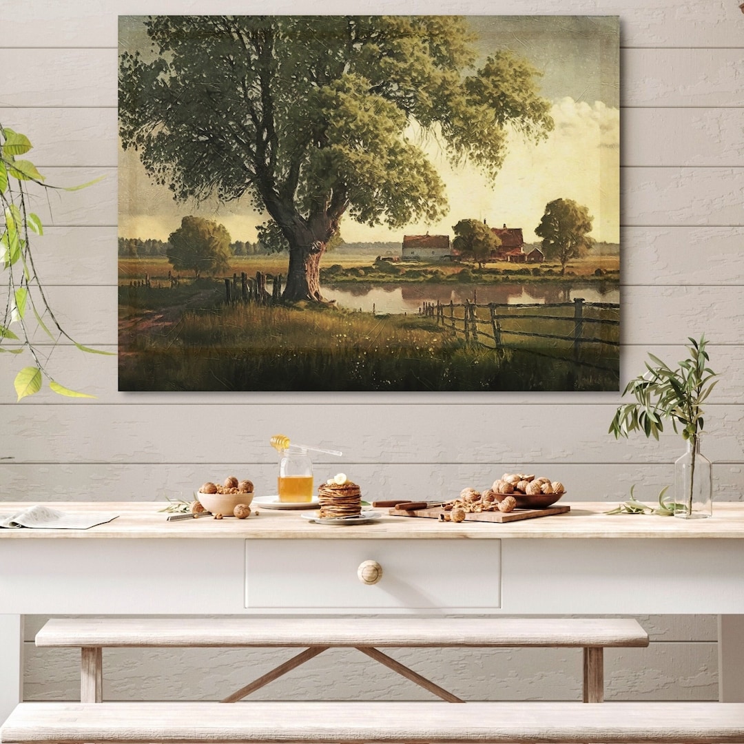 Summer in the Country, Vintage Art Reproduction, Vintage Home Decor