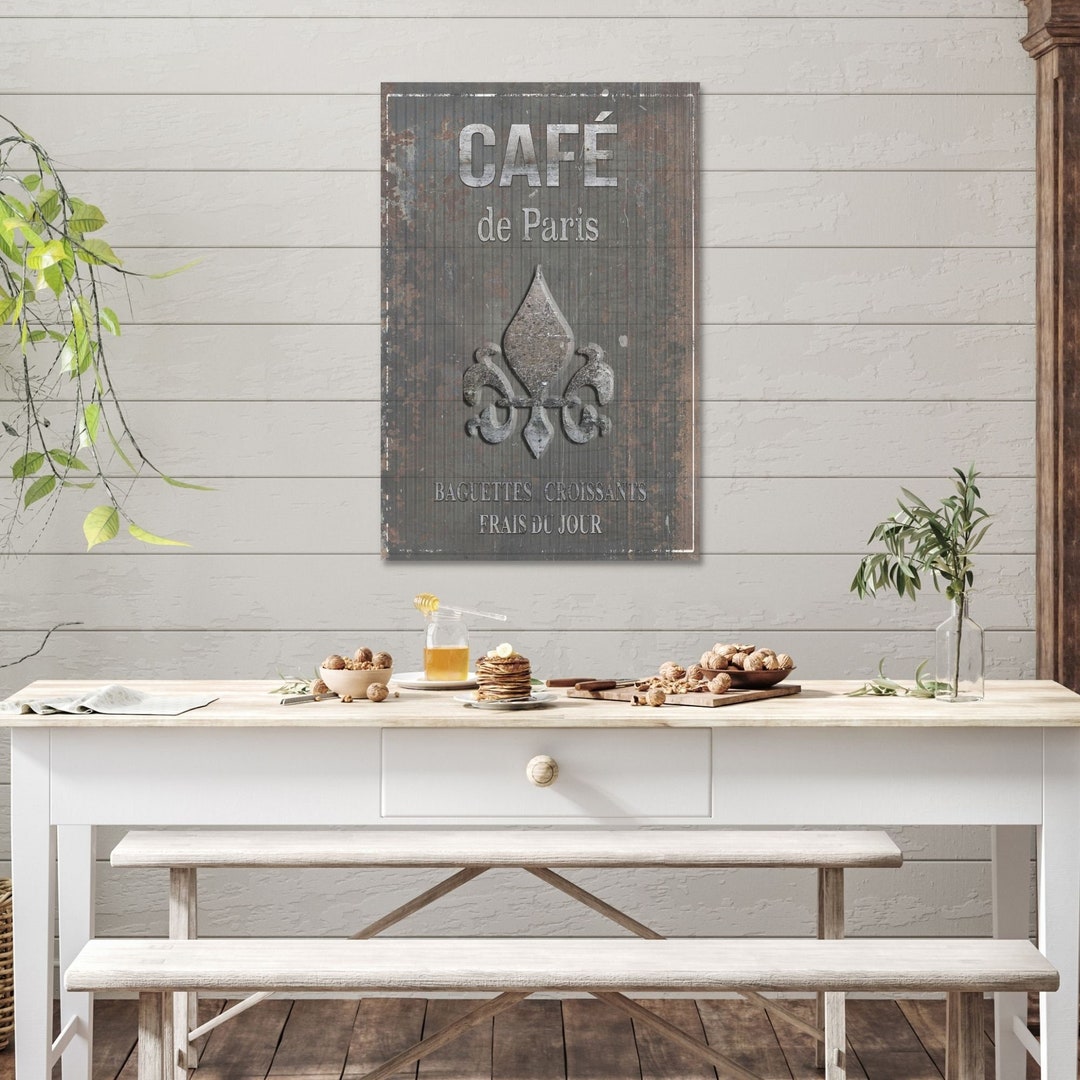 Cafe De Paris, French Country Wall Art, French Decor, Canvas Wall Art