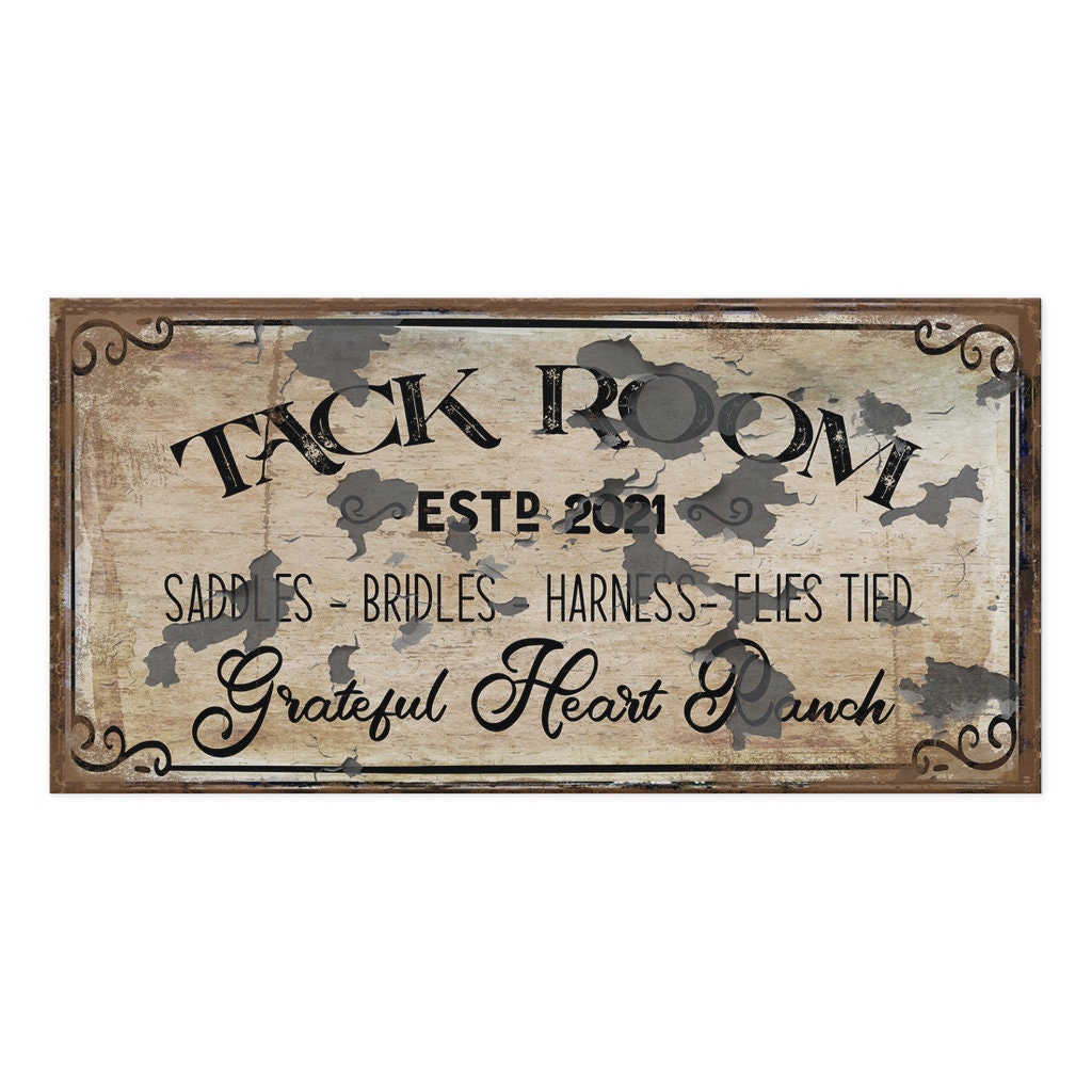 Vintage Tack Room Sign Modern Farmhouse Decor Ranch Signs - Etsy