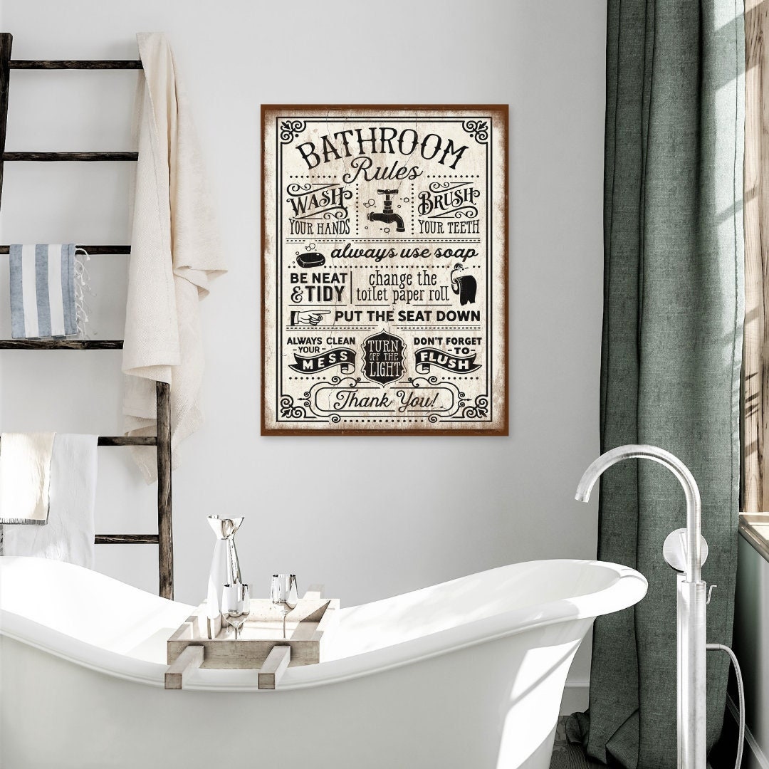Funny Toilet Art Poster Funny Bathroom Wall Decor Guest WC - Australia