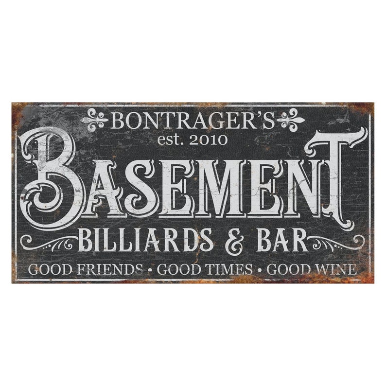 Personalized Bar And Billiards Sign, Modern Farmhouse Decor, Large Canvas Sign, Gameroom Sign, Signs With Sayings, Personalized Gifts image 8