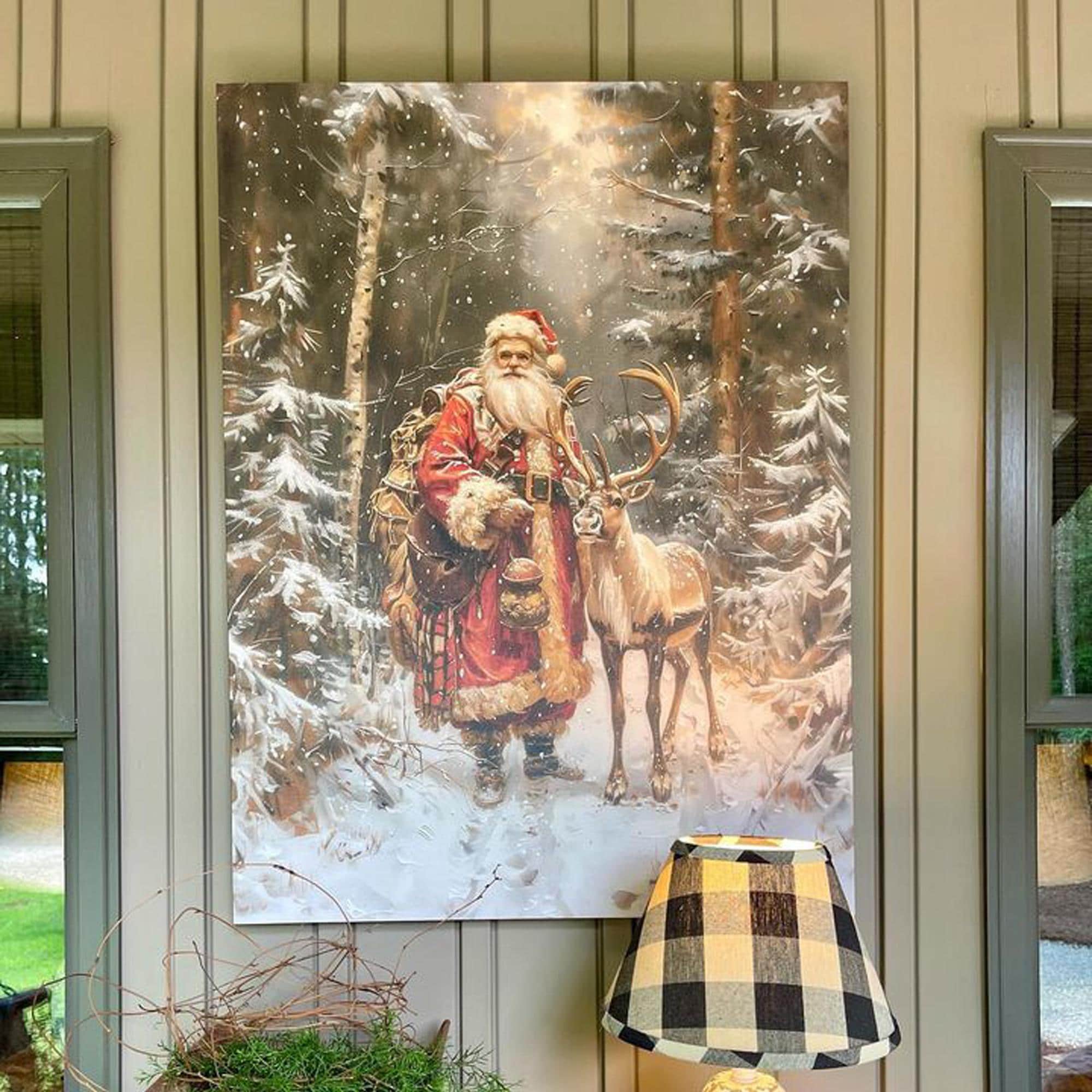 アンティーク調サンタクロースフォトフレーム