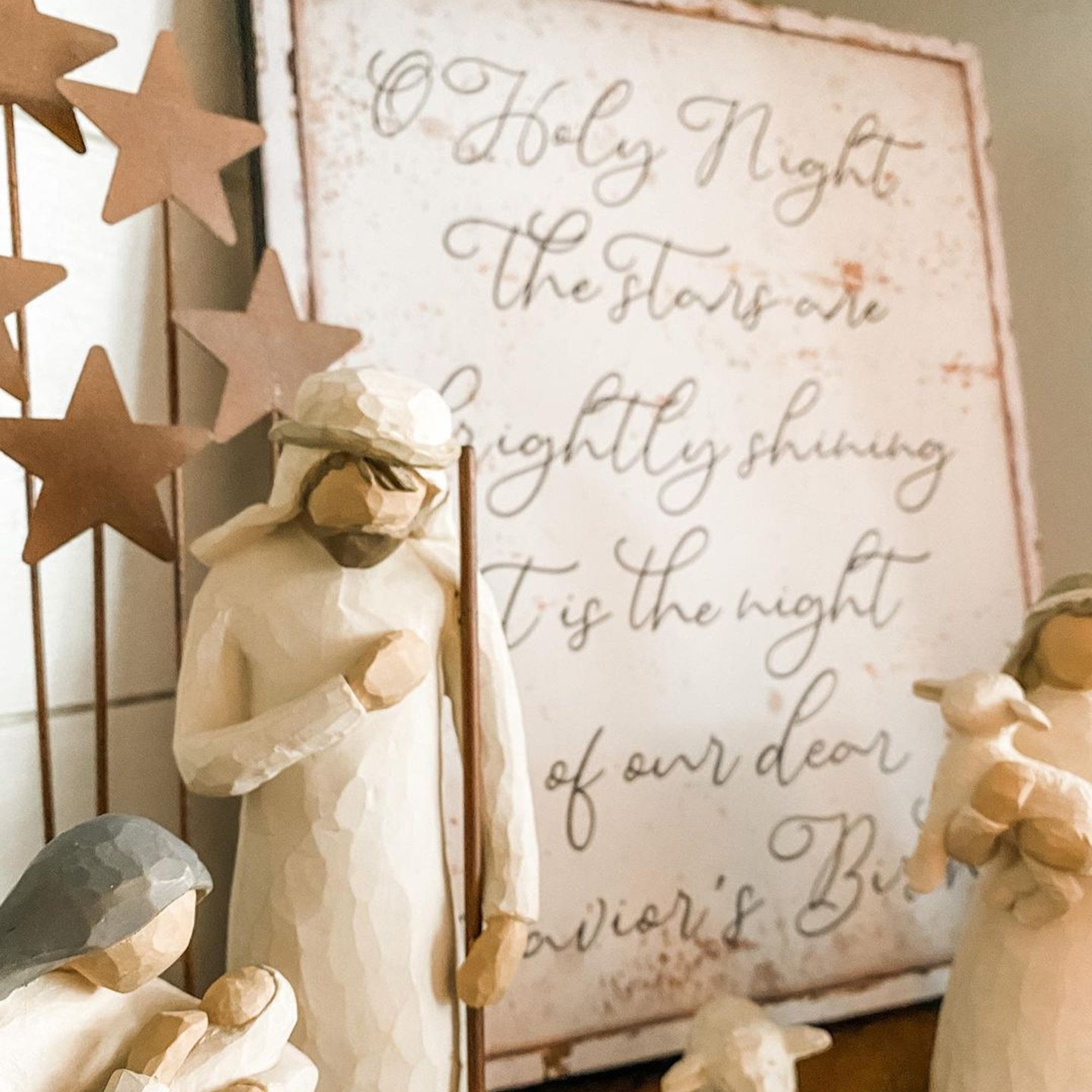 O Holy Night Lyrics and Nativity Christmas 3D Sign - Farmhouse Decor - –  The Crafty Shambles