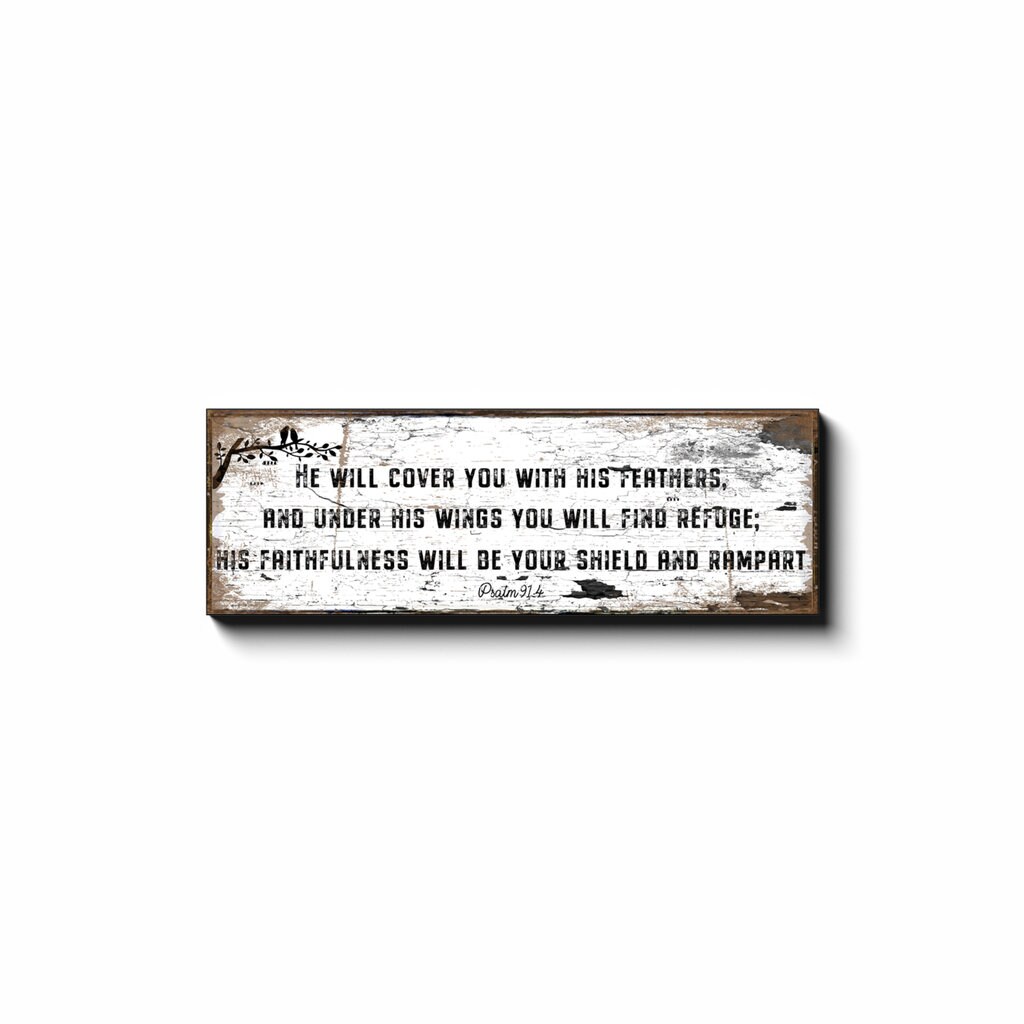 Psalm 91:4 He Will Cover You With His Feathers Christian - Etsy