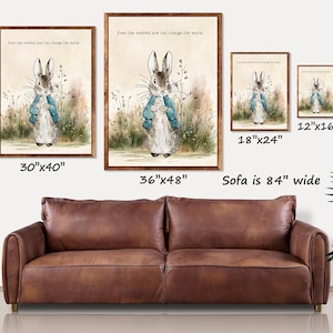 Citaat van Beatrix Potter, zelfs de kleinste, klassieke Peter Rabbit-kunst, canvas kunst aan de muur, decor kinderkamer, literair lentedecor, nieuwe babycadeaus afbeelding 3