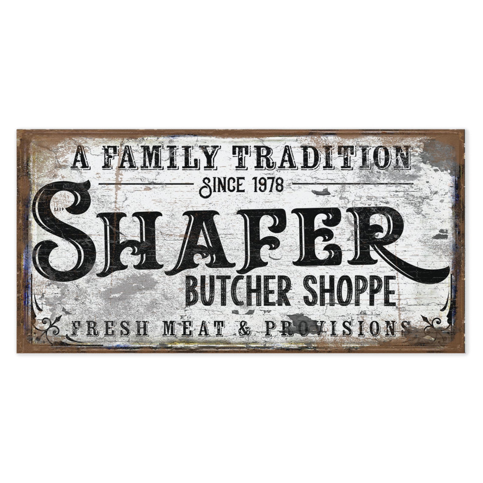 Custom Butcher Shoppe Sign Modern Farmhouse Decor Large | Etsy