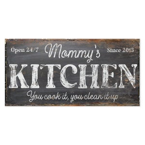 Mommy's Kitchen Sign Modern Farmhouse Decor Large Canvas - Etsy