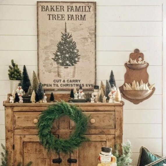 Family Christmas Tree Farm Sign Custom Christmas Decor | Etsy