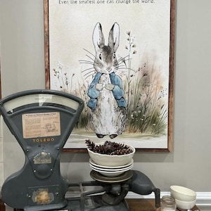 Citaat van Beatrix Potter, zelfs de kleinste, klassieke Peter Rabbit-kunst, canvas kunst aan de muur, decor kinderkamer, literair lentedecor, nieuwe babycadeaus afbeelding 9