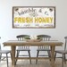 Bumble & Co Fresh Honey Sign, Modern Farmhouse Decor, Large Canvas Wall Art, Antiques Sign, Spring Decor, Old Time Signs, Rustic Decor 