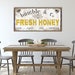 Bumble & Co Fresh Honey Sign, Modern Farmhouse Decor, Large Canvas Wall Art, Antiques Sign, Spring Decor, Old Time Signs, Rustic Decor 