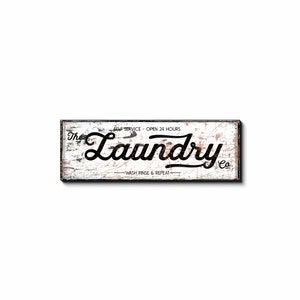 Laundry Co Sign, Custom Canvas Sign, Modern Farmhouse Decor, Custom ...