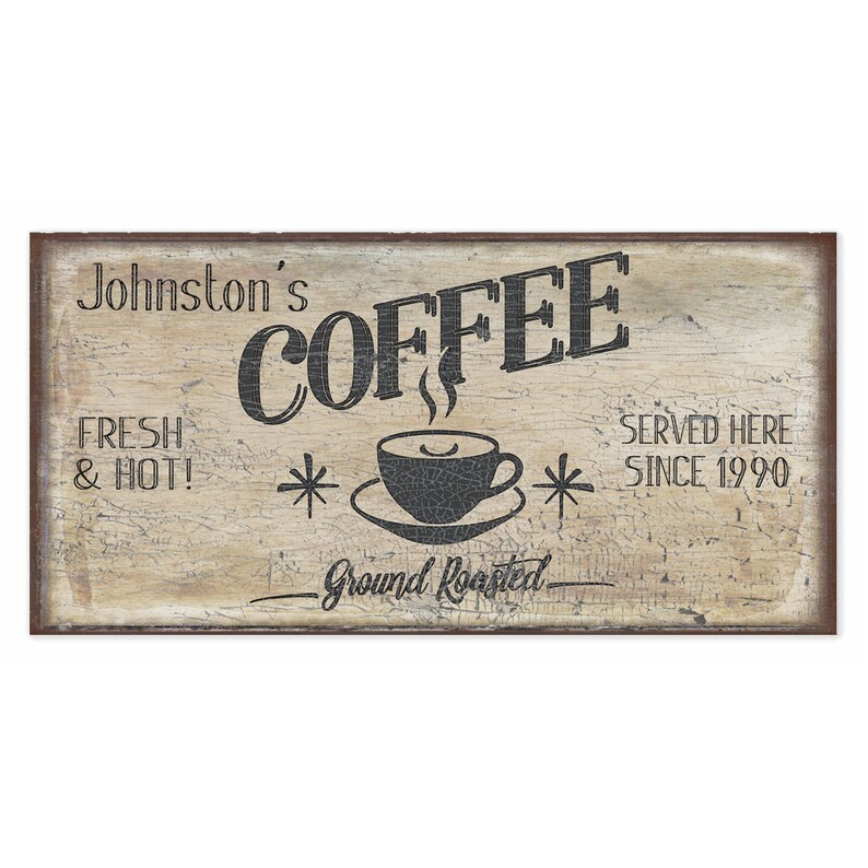 Custom Coffee Sign Modern Farmhouse Decor Coffee Bar Decor Etsy