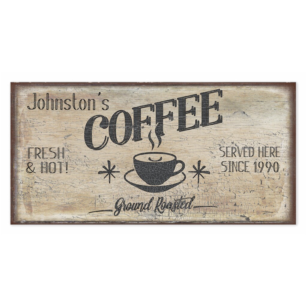 Custom Coffee Sign Modern Farmhouse Decor Coffee Bar Decor | Etsy