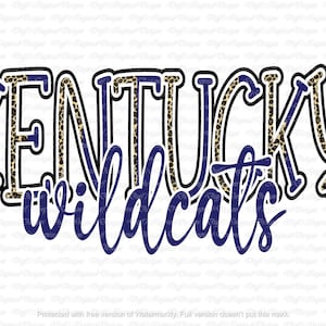 University of Kentucky Wildcats PNG, sublimation, digital, instant, UK, blue