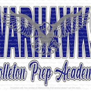 Colleton Prep Academy Warhawks, PNG, sublimation, digital, instant